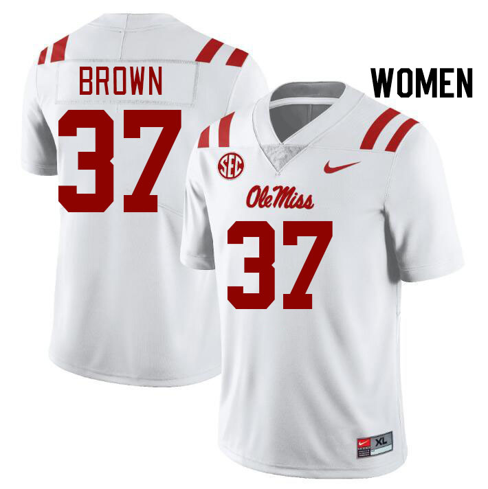 Women #37 AJ Brown Ole Miss Rebels College Football Jerseys Stitched Sale-White